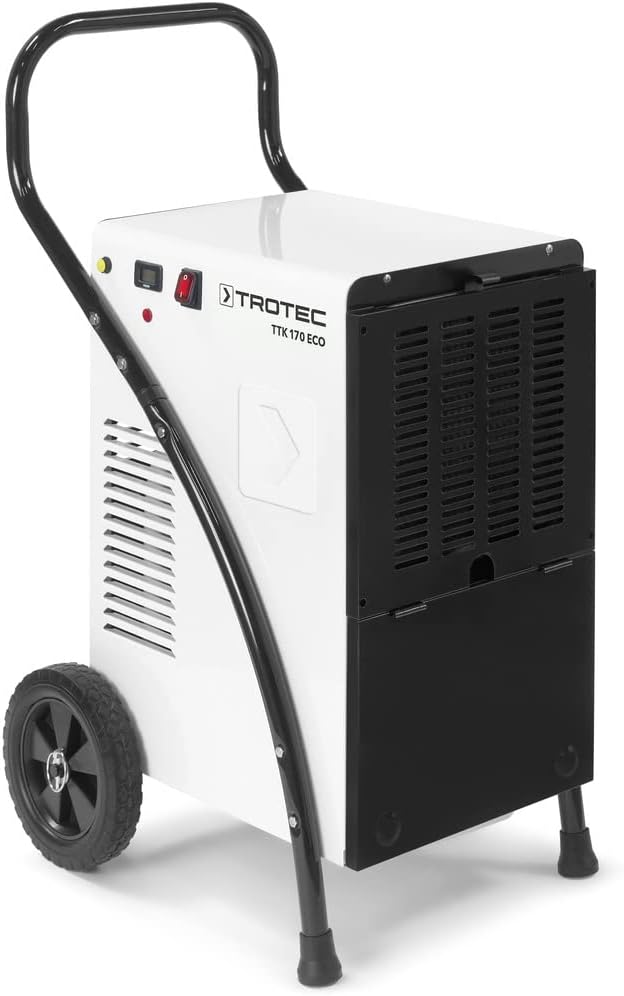TROTEC Deumidificatore TTK 170 ECO ¨C potenza 52 L/giorno ¨C superficie 90 m2 / 230 m3 ¨C essiccatore per edifici con contaore di funzionamento ¨C per ambienti grandi