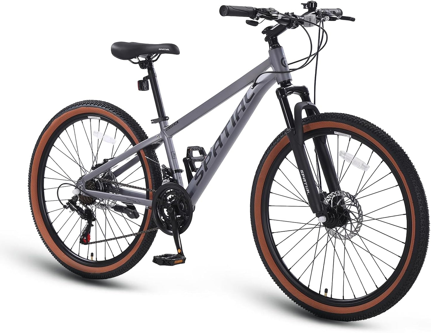 SPATIAL Mountain Bike, bici da ciclismo da esterno da 24/26/27,5/29 pollici, 21/8 velocit¨¤ | Doppi freni a disco, sedile ergonomico regolabile per uomini, donne
