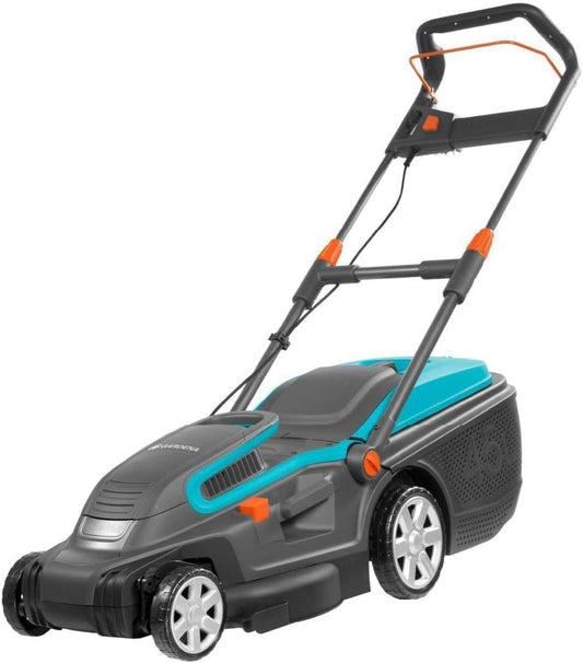 Tosaerba elettrico Gardena PowerMax 1800/42: Larghezza di taglio 42 cm, capacit¨¤ 45 l, altezza di taglio 20-60 mm, manico pieghevole (5042-20)