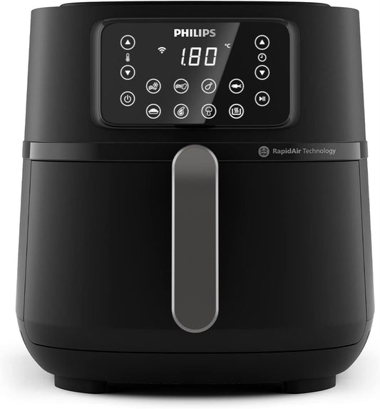 Philips Serie 5000 Airfryer XXL Connessa ¨C 16 Funzioni di Cottura, Fino al 90% di Grassi in Meno, Compatibile con App e Alexa, Capacit¨¤ 7.2L, Facile da Pulire, Ricette Salutari (HD9285/90)