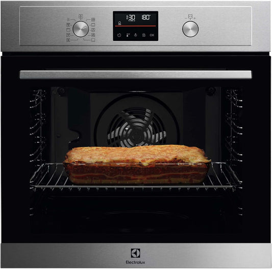 Electrolux Serie 500 EOF4P46X, Forno da Incasso Multifunzione, Capacit¨¤ 72 L, Classe A+, SurroundCook, Pulizia Pirolitica, 589x594x569 mm, Acciaio Inox Antimpronta