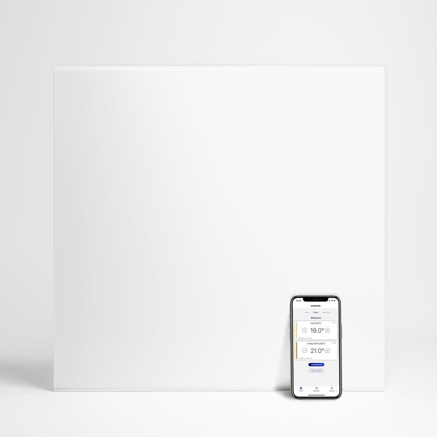 Adax Neo Compact - Convettore da parete intelligente WiFi - 500W | Controllo smartphone | Stufetta elettrica basso consumo bagno | Scaldino Elettrico | Altezza 420 mm | Bianco KWT | IP24C