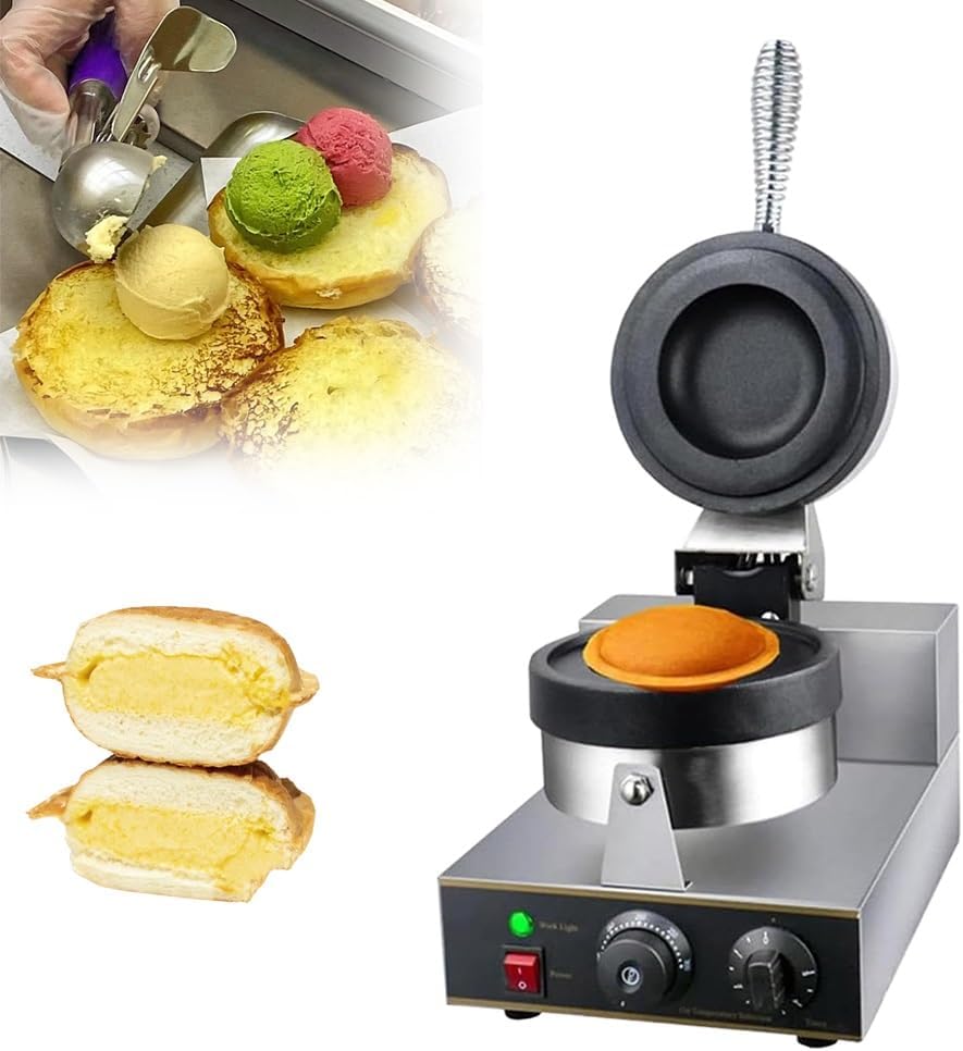 Macchina per hamburger con rivestimento antiaderente, macchina per hamburger con gelato commerciale, macchina per hamburger, pressa per hamburger antiaderente rotante a 180¡ã, macchina per sa
