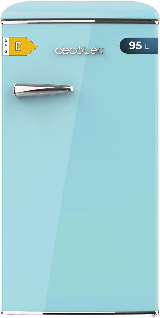 Cecotec Mini Frigo Retr¨° Bolero Coolmarket TT Origin 103 Blue E. Mini Frigorifero Retr¨° Blu, 89,3 cm di Altezza e 48,7 cm di Larghezza, 95 L di Capacit¨¤ e Classe E(Blu)