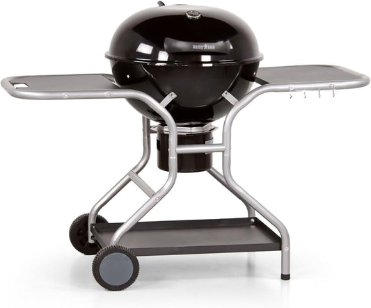 MasterCook - Barbecue a Carbonella Diametro Griglia 57 cm, Barbecue con Ruote e Coperchio, BBQ a Carbone Dotato di Termometro e Sistema Raccogli Cenere, Altezza Griglia da Terra 78 cm (Sally)