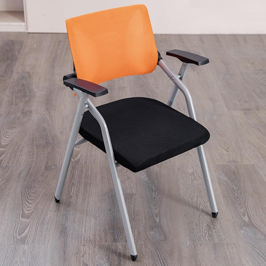 Sedie da Ufficio Ergonomiche Pieghevoli E Impilabili con Braccioli, Struttura in Metallo, Seduta in Rete, Ideali per Sale di Formazione, Aree di Ricevimento E Uso degli,Orange-Style 1