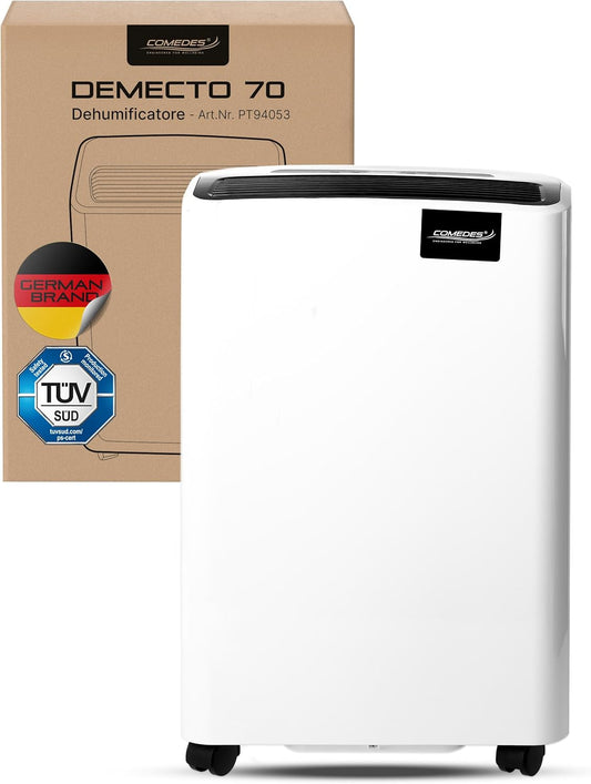 Deumidificatore Comedes Demecto 70 (max. 75 litri / 24h) Adatto per locali e cantine fino a 240m2 / 550m3.
