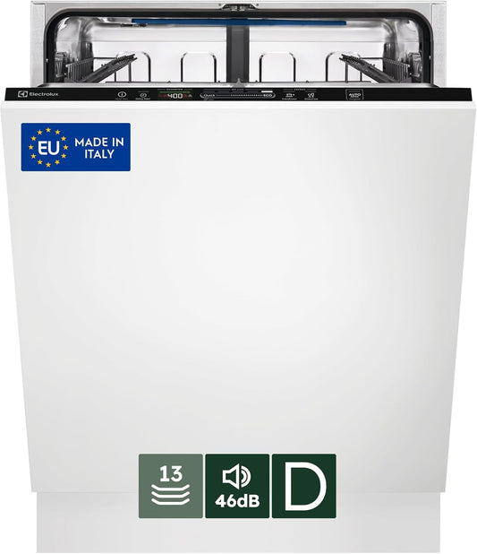 Electrolux Serie 600 Lavastoviglie Integrata Totale 60 cm, EES47311L, Comandi QuickSelect, Tecnologia SatelliteClean?  AirDry, 13 Coperti, 820x600x550 mm