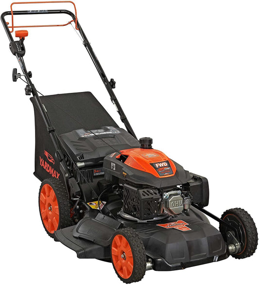 Rasaerba semovente a benzina 3 in 1 con trazione anteriore, SELECT PACE, 6 velocit¨¤ CVT, ruote alte, 22 pollici, 201 cc, Yard Max