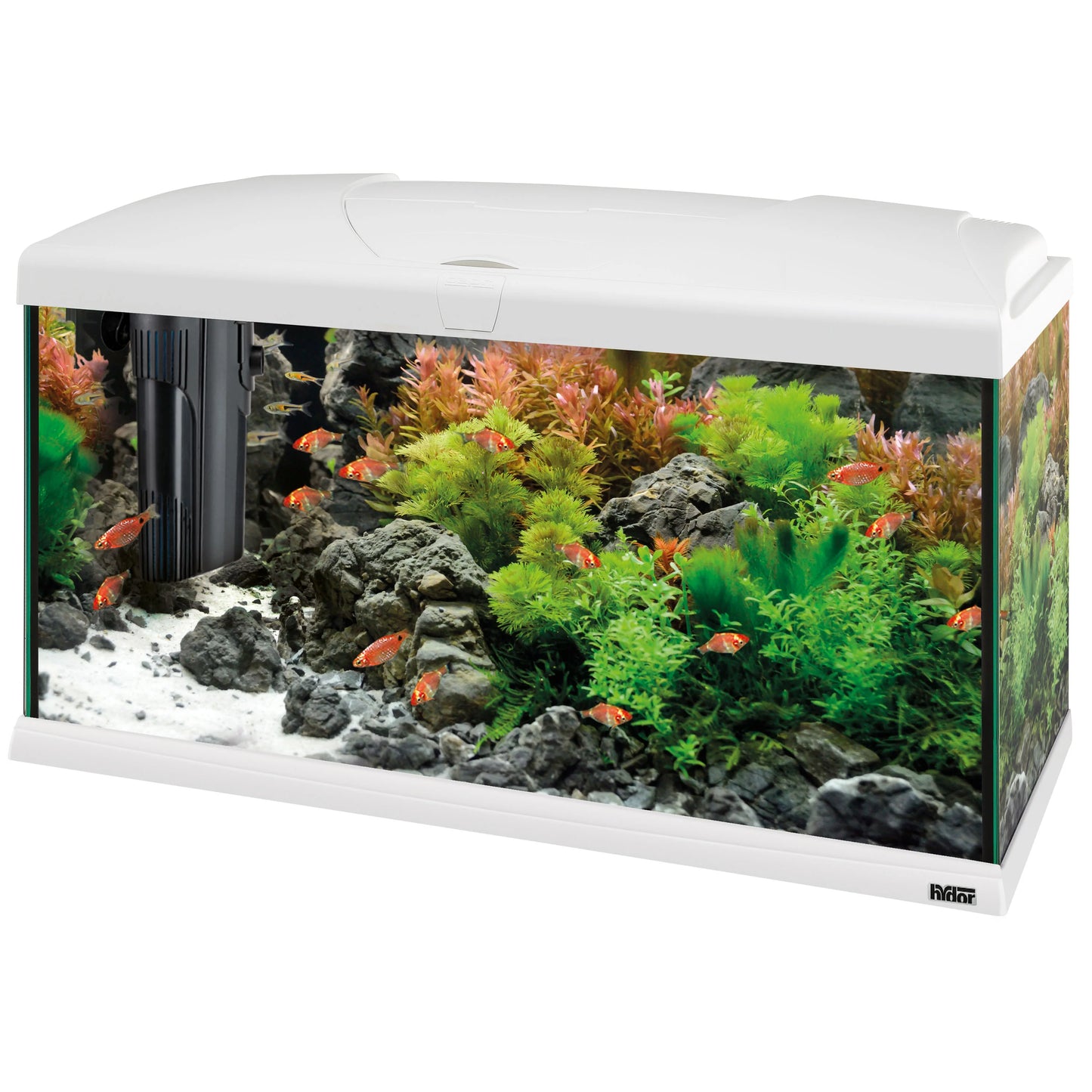 CAPRI 80 LED PLUS Acquario da 100 Litri ¨C Illuminazione LED Avanzata e Sistema di Filtrazione BluWave(Bianco)