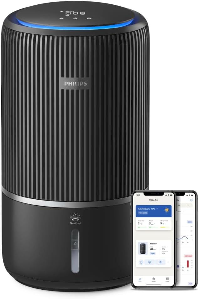 Purificatore e umidificatore d'aria 2 in 1 Serie 3400 - Filtro HEPA NanoProtect + filtro ai carboni attivi, umidificazione igienica a 650 ml/h, CADR 300m3/h per 78 m2 (AC3421/13)